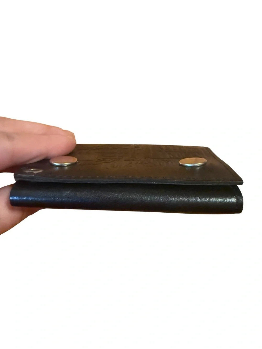 Black Embossed Truck Leather Wallet